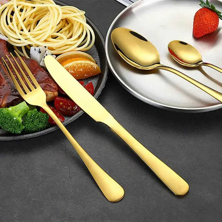 Juego De Cubiertos Set 24 Piezas Acero Inoxidable