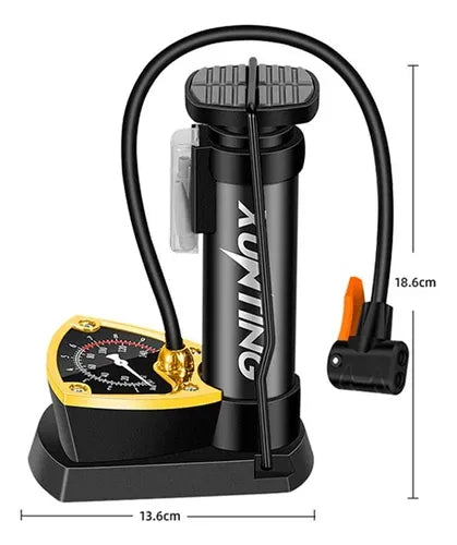 Inflador De Pie Portatil Moto Bici Xunting