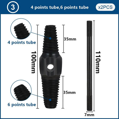 Extractor de tornillos de válvula triangular para tubería de agua de grifo x2